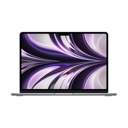 2022 Apple MacBook Air with M2 Chip (13-inch, 8GB RAM, 512GB SSD Storage) (QWERTZ German) Space Gray (Generalüberholt) von Apple