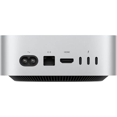 Apple Mac mini Komputer stacjonarny z czipem M4, 10‑rdzeniowym CPU i 10‑rdzeniowym GPU: 16GB zunifikowanej pamięci RAM, 512GB pamięci masowej SSD, Gigabit Ethernet. Działa z iPhonem/iPadem von Apple