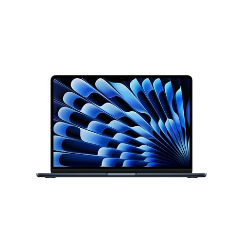 Apple MacBook Air (13", Apple M4 Chip mit 10‑Core CPU und 8‑Core GPU, 16GB Gemeinsamer Arbeitsspeicher, 256 GB) - Mitternacht von Apple