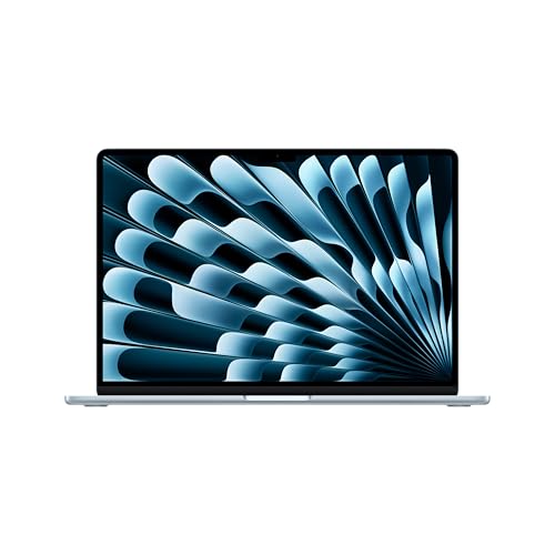 Apple MacBook Air (15", Apple M4 Chip mit 10‑Core CPU und 10‑Core GPU, 16GB Gemeinsamer Arbeitsspeicher, 256 GB) - Himmelblau von Apple