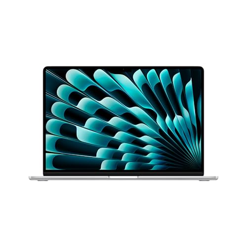 Apple MacBook Air (15", Apple M4 Chip mit 10‑Core CPU und 10‑Core GPU, 24GB Gemeinsamer Arbeitsspeicher, 512 GB) - Silber von Apple