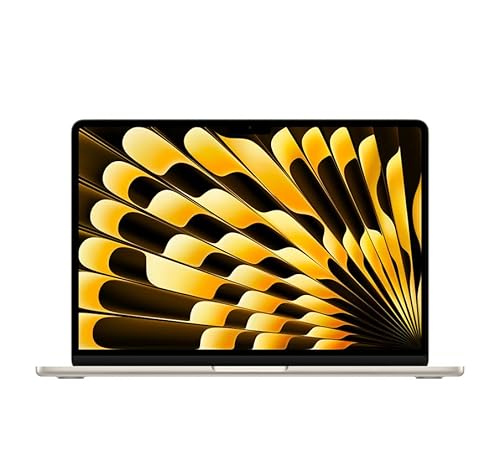 Apple MacBook Air 2024, M3 Chip mit 8-Core CPU und 10-Core GPU (13-Zoll, 8GB RAM, 256GB SSD-Speicher) (QWERTZ Deutsch) Polarstern (Generalüberholt) von Apple