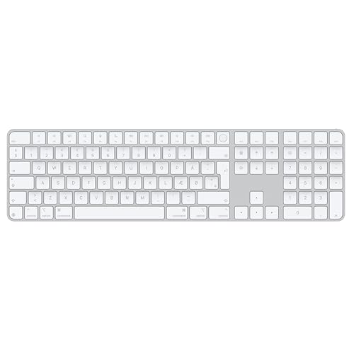 Apple Magic Keyboard mit Touch ID und Ziffernblock für Mac Modelle mit Apple Chip – Dänisch – Weiße Tasten ​​​​​​​ von Apple