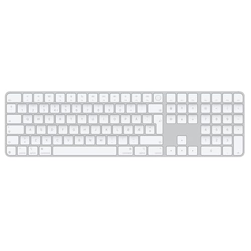 Apple Magic Keyboard mit Touch ID und Ziffernblock für Mac Modelle mit Apple Chip – Norwegisch – Weiße Tasten ​​​​​​​ von Apple