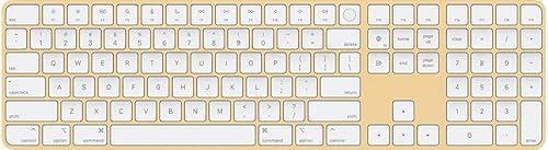Apple Magic Keyboard mit Touch ID und Numeric Keypad (AZERTY Französisch) Gelb (Generalüberholt) von Apple