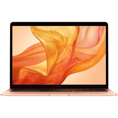 Ende 2018 Apple MacBook Air mit 1,6 GHz Intel Core i5, 13 Zoll, 8 GB RAM, 128 GB SSD (mit spanischer QWERTY-Tastatur) – Gold (Generalüberholt) von Apple
