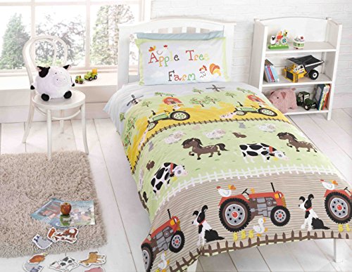 Rapport Home Apple Tree Farm Bettdecke für Einzelbett, Polyester-Baumwolle, Mehrfarbig von Rapport Home
