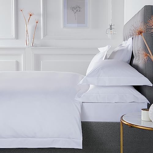 Appletree Boutique Baratta Bettwäsche-Set, 100% Baumwolle, Kingsize-Bett, Weiß von Appletree