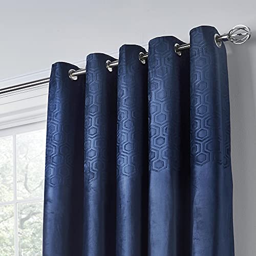 Appletree Boutique Vorhänge mit Ösen, Jaspis, 168 x 137 cm, Marineblau von Appletree