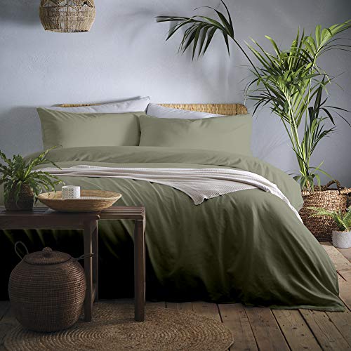 Appletree Cassia Bettwäsche-Set mit 180 Fadenzahl, 100% Baumwolle, Khaki, Einzelbett von Appletree