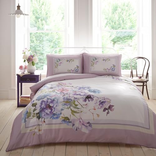 Appletree Heritage Arley Bettbezug-Set, 100% Baumwolle, Doppelbett-Größe in Mauve Appletree Heritage Arley Bettbezug-Set, 100% Baumwolle, Doppelbett-Größe in Mauve von Appletree
