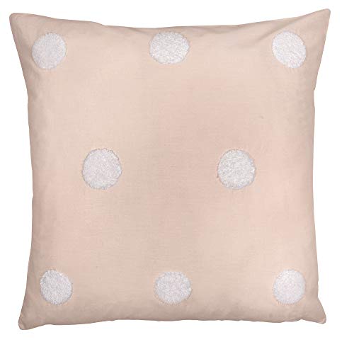 Appletree Kissenbezug, Motiv Dot Garden, 100% Baumwolle, Rosa mit weißen Punkten, 43x43cm (17x17) von Appletree