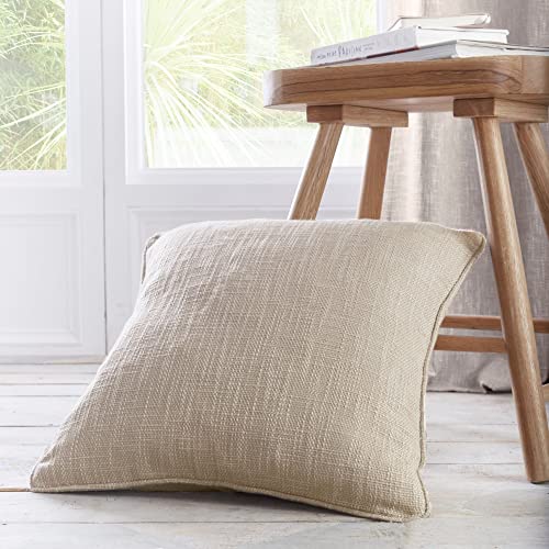 Appletree Loft Boucle Kissen, gewebt, gefüllt, 43 x 43 cm, Leinen von Appletree
