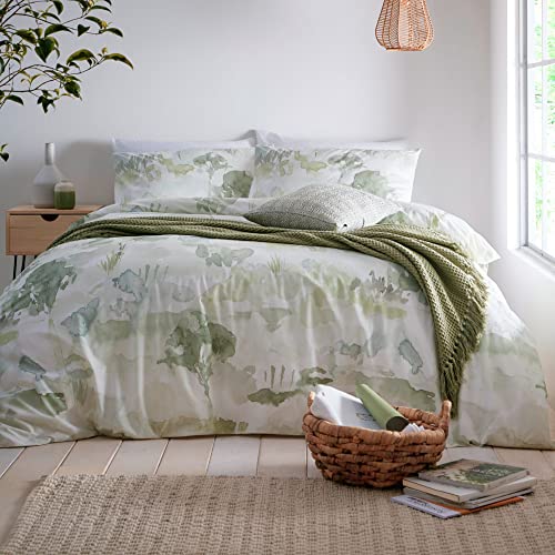 Appletree Loft Edale Bettwäsche-Set für Einzelbett, 100% Baumwolle, Grün von Appletree