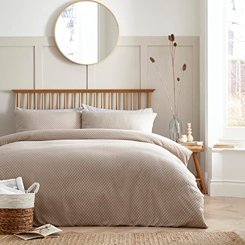 Appletree Loft – Santos – Bettbezug-Set aus 100% Baumwolle, für Einzelbett, Stein von Appletree