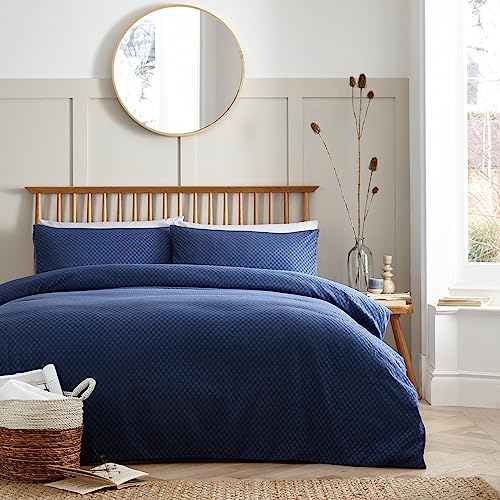 Appletree Loft Santos Bettwäsche-Set für Einzelbett, 100% Baumwolle, Marineblau von Appletree