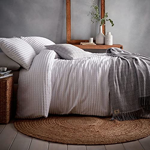 Appletree Loft Torbury Tuft Bettbezug-Set für Doppelbett, Weiß von Appletree