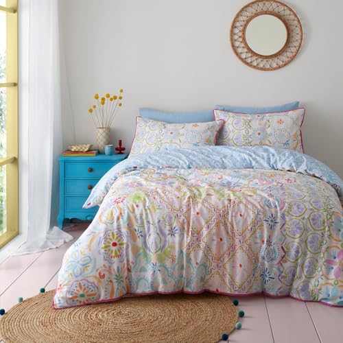 Appletree Stil – Casablanca – Bettbezug-Set aus 100% Baumwolle – Doppelbettgröße in Mehrfarbig von Appletree
