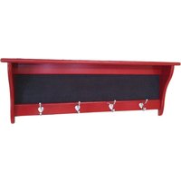 Garderobenleiste in Rot Mit Kreidetafel & Display-Regal Garderobenleiste in Rot Mit Kreidetafel & Display-Regal von AppletreeWoodcrafts