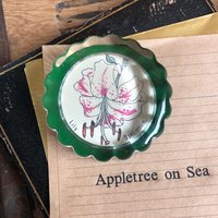 Glas Lilie Briefbeschwerer/Vintage Circa 50Er Jahre Schreibtisch Büro von Appletreeonsea