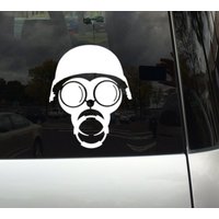 Biohazard Gasmaske Symbol Kombination Auto Fenster Decal Custom Farben Und Größen Verfügbar Extrem Genial Cool von ApplicablePunDecals