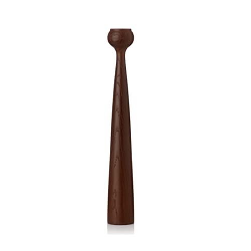 Applicata - Kerzenleuchter, Kerzenhalter - Blossom Tulip - Buchenholz - Farbe: Smoked Oak - Höhe 33,5 cm von Applicata
