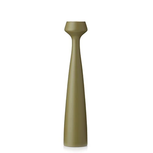 Applicata - Lily - Kerzenhalter - Olive/Grün - Buchenholz - H: 24,5 cm von Applicata