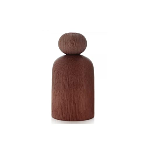Shape Ball vase, Smoked Oak, H 19 cm x Ø 10 cm von Applicata