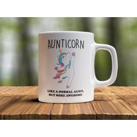 Auntie Lustige Kaffeetasse - Tante Wie Eine Normale Aber Mehr Genial, Tasse, Geschenk, Einhorn Becher, Geschenk Für von AppreciationDesigns