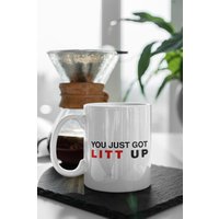 Law School Lustige Kaffeetasse - You Just Got Litt Up Louis Litt, Harvey Spectre, Anzüge Becher, Neuheit von AppreciationDesigns