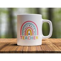 Lehrer Wertschätzung Kaffeetasse - Regenbogen Lehrer, Tassen Für Frauen, Geschenke, Kindergarten Geschenk Idee von AppreciationDesigns