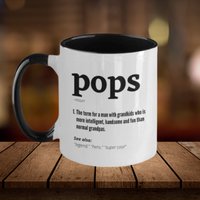Pops Tasse, Definition Kaffeebecher, Definiert, Geschenke Zum Geburtstag, Opa Geschenk, Weihnachtsgeschenk, Papa Geschenk von AppreciationDesigns