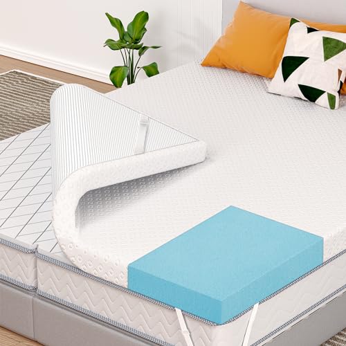 Gel Topper 90x200cm aus 7,5cm Höhe Kaltschaumkern, AprLeaf bequemem Matratzentopper Memory Foam, Kühlende Matratzen Topper mit abnehmbarem Bezug von AprLeaf