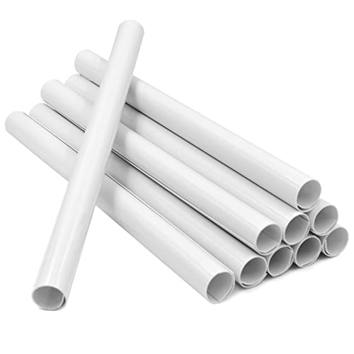 10 Stück Heizungsrohr Verkleidung, Rohrverkleidungs 200mm, Heizungsrohr Abdeckung für Rohrdurchmesser 15-18mm (Weiß) von Apragaz