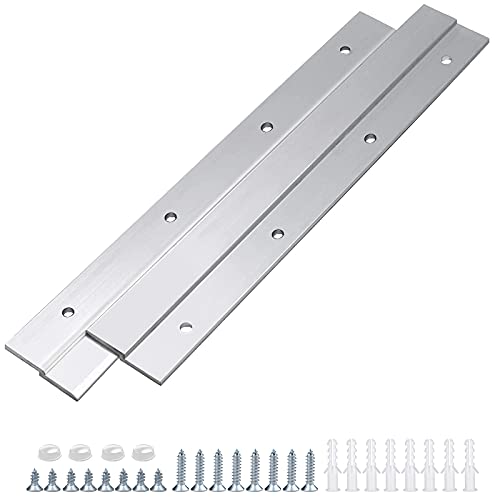 Französische Klampe Bilderaufhänger Aluminium Z-Stange – ineinandergreifende Wandhalterung Hardware-Kit zum Aufhängen von Spiegeln, Bildern, Regalen, Whiteboards, Kunst, Rahmen (30,5 cm – 2 Paar) von Apragaz