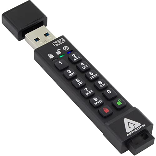 Apricorn Aegis ASK3-NX-8GB Aegis Secure Key 3 NX 256-Bit verschlüsselter FIPS 140-2 Level 3 validierter sicherer USB 3.0 Flash-Laufwerk (ASK3-NX-8GB), Schwarz Apricorn Aegis ASK3-NX-8GB Aegis Secure Key 3 NX 256-Bit verschlüsselter FIPS 140-2 Level 3 validierter sicherer USB 3.0 Flash-Laufwerk (ASK3-NX-8GB), Schwarz von Apricorn