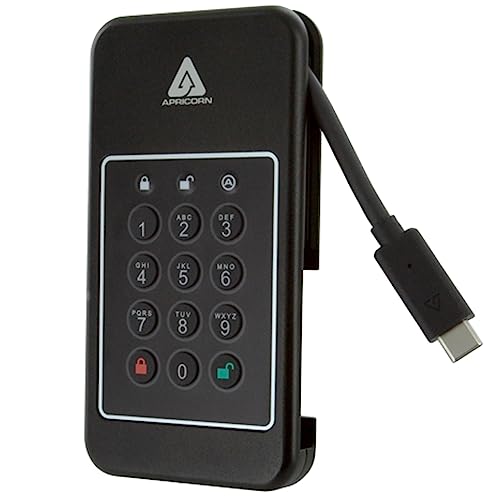 Apricorn 2 TB Aegis NVX Ultra High Speed NVMe 10 Gbit/s USB Typ C Hardware-verschlüsseltes Laufwerk (ANVX-2 TB) von Apricorn