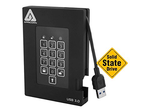 Apricorn Aegis Fortress Externe SSD (512 GB, FIPS 140-2, Level 2, 256-Bit verschlüsselt, USB 3, A25-3PL256-S512F) von Apricorn