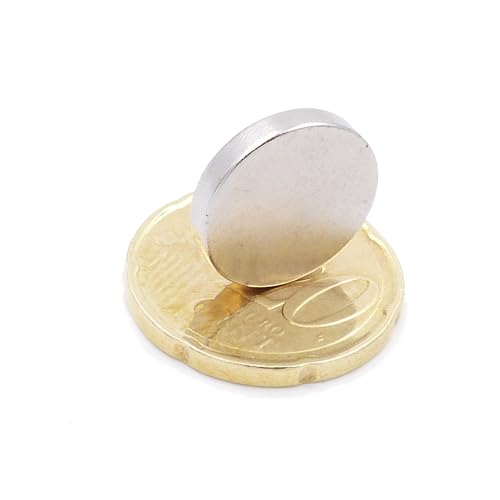 Aprilheld | 15 Scheiben-Magnete 15x3mm | N52 stärkste Klasse - Neodym-Magnete extra stark | Power-Magnet für Pinnwand, Whiteboard, Foto, Kühlschrank | Mini Magnetscheibe von Aprilheld