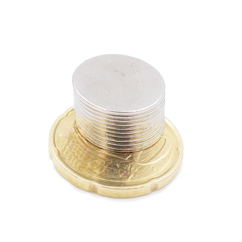 Aprilheld | 25 Scheiben-Magnete 15x1mm | N52 stärkste Klasse - Neodym-Magnete extra stark | Power-Magnet für Pinnwand, Whiteboard, Foto, Kühlschrank | Mini Magnetscheibe von Aprilheld