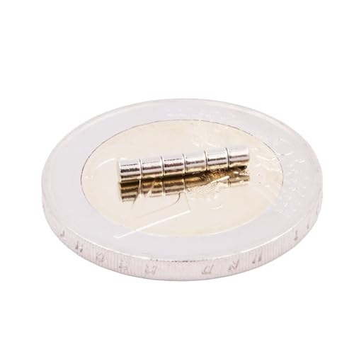 Aprilheld | 25 Scheiben-Magnete 2x2mm | N52 stärkste Klasse - Neodym-Magnete extra stark | Power-Magnet für Pinnwand, Whiteboard, Foto, Kühlschrank | Mini Magnetscheibe von Aprilheld