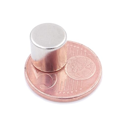 Aprilheld | 3 Scheiben-Magnete 10x10mm | N52 stärkste Klasse - Neodym-Magnete extra stark | Power-Magnet für Pinnwand, Whiteboard, Foto, Kühlschrank | Mini Magnetscheibe von Aprilheld