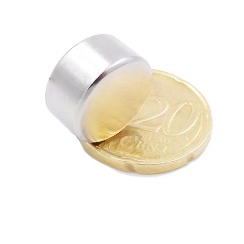 Aprilheld | 5 Scheiben-Magnete 15x8mm | N52 stärkste Klasse - Neodym-Magnete extra stark | Power-Magnet für Pinnwand, Whiteboard, Foto, Kühlschrank | Mini Magnetscheibe von Aprilheld