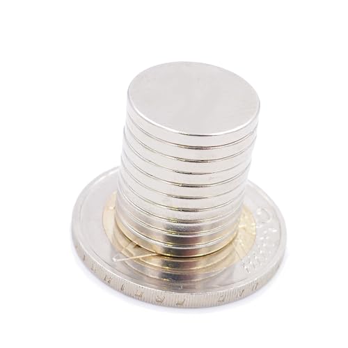 Aprilheld | 50 Scheiben-Magnete 15x2mm | N52 stärkste Klasse - Neodym-Magnete extra stark | Power-Magnet für Pinnwand, Whiteboard, Foto, Kühlschrank | Mini Magnetscheibe von Aprilheld