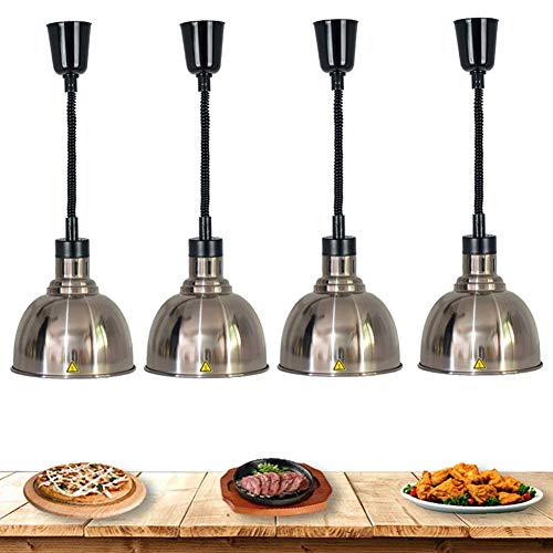 Aprilhp Speisenwärmer für Partys Buffets, Lebensmittel Wärmelampe Küche Lichter Buffet Speisenwärmer Metall Pendelleuchte Vintage Kronleuchter, Restaurant Equipment, 4 Pack von Aprilhp