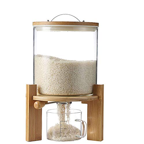 Aprilhp Vorratsbehälter Küche, 5L/8L, Vorratsdosen Luftdicht, Glas Müslispender Reisbehälter Mehlbehälter Lebensmittel Aufbewahrungsbox mit Deckeln, Versiegelt Feuchtigkeitsbeständig 5L von Aprilhp