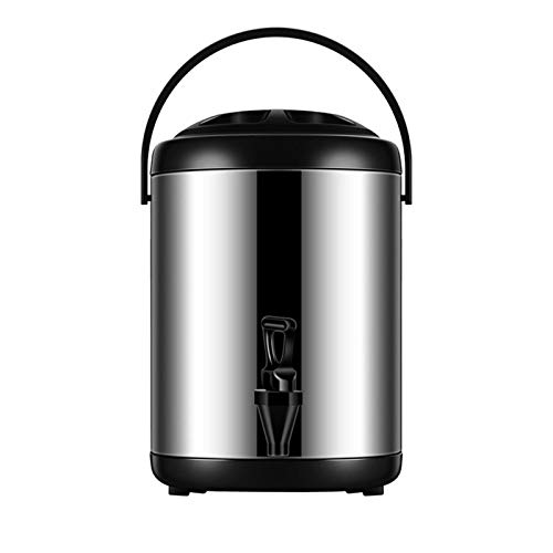 Heißwasserspender Getränkespender mit Zapfhahn, 8L/10L, Glühweintopf Thermobehälter Glühweinkocher Thermoskanne Wasserkocher Teekocher Teeautomat Teemaschine Edelstahl für Alle Kaffeeliebhaber von Aprilhp