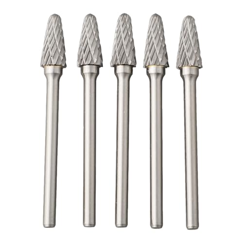 1 x 3 x 6 mm Hartmetall-Frässtifte für Drehwerkzeuge, perfekt zum Schleifen und Entgraten (H 5 Stück) von Aprilsunnyzone