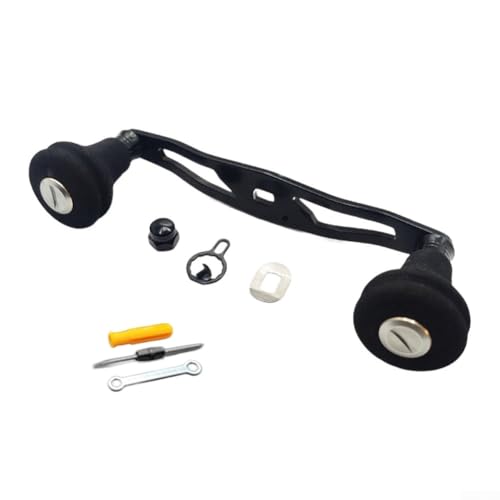 130 mm Wippgriff aus Aluminiumlegierung für ABU, für REVO BEAST, und für DAIWA TATULA Angelrollen, EVA-Noppen mit je zwei Kugellagern für verbesserte Haltbarkeit und Funktion (rechte Hand silber) von Aprilsunnyzone