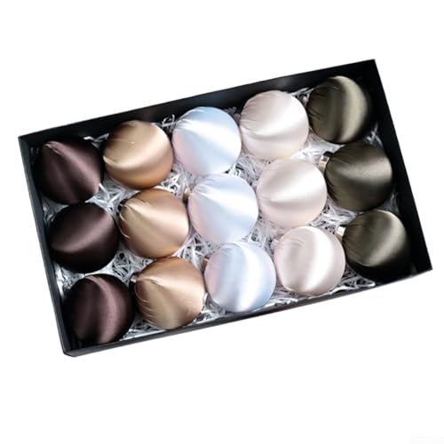 15-teiliges Weihnachtsschmuck-Set aus Satin-Samt, mit Geschenkbox, Kugeln zum Aufhängen für Baum, Kränze und saisonale Verwendung (A) von Aprilsunnyzone